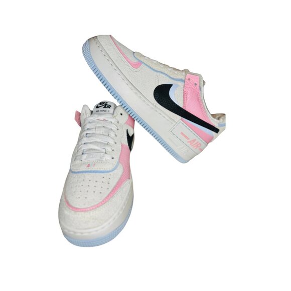 Nike Air Force 1 Shadow Sneakers Summit White Pink Black – Women’s 8 - Picture 1 of 3